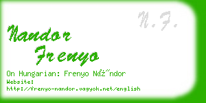 nandor frenyo business card